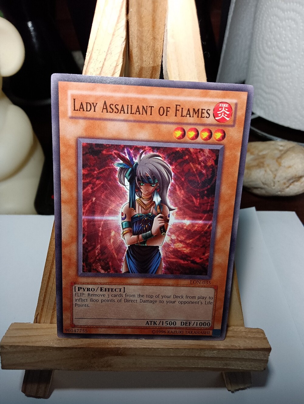 Lady Assailant of Flames LON-035 Uncommon Yu-Gi-Oh! 1996 Edition